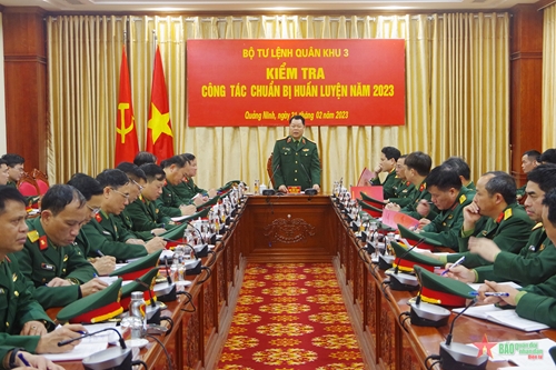 Quân khu 3: Kiểm tra công tác chuẩn bị huấn luyện tại Bộ Chỉ huy quân sự tỉnh Quảng Ninh 